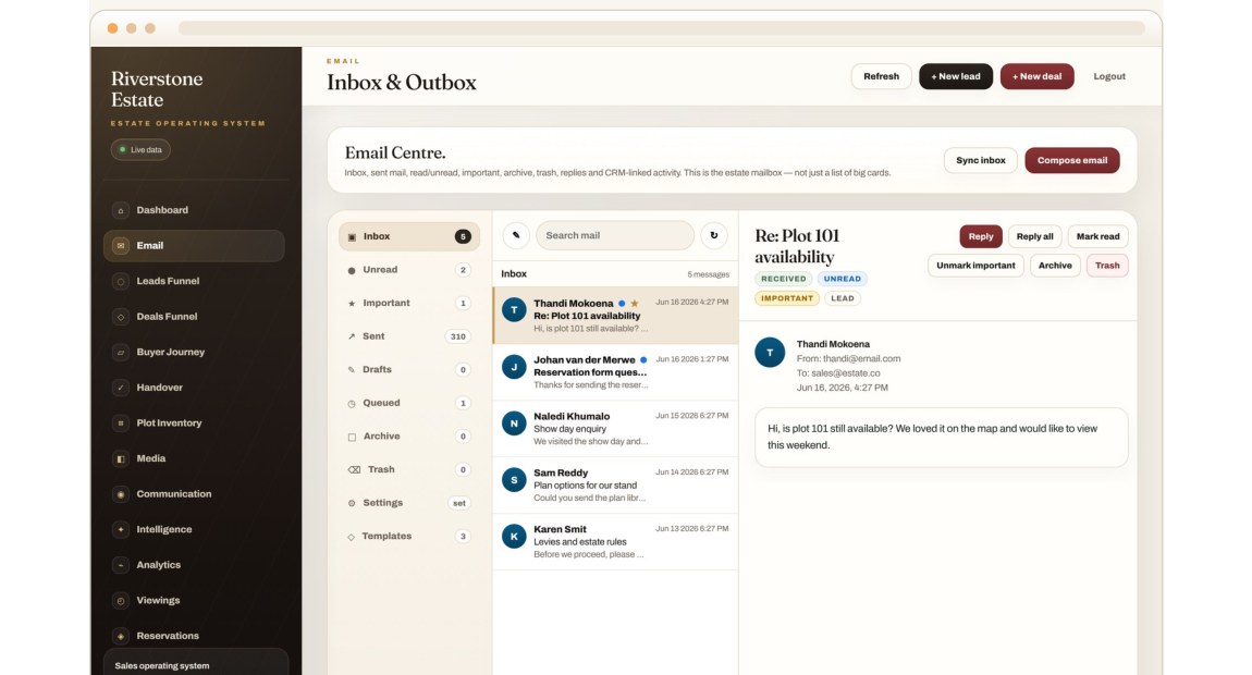 Email centre